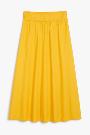Cotton maxi skirt - Yellow - Maxi skirts - Monki WW