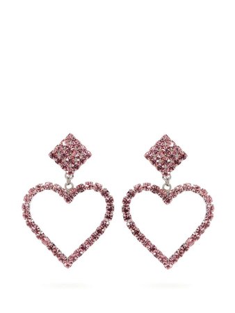 Heart pink earrings