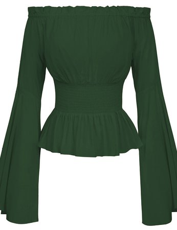women's gothic renaissance off shoulder boho pirate blouse shirt top l red 8228220 2021 – £13.08