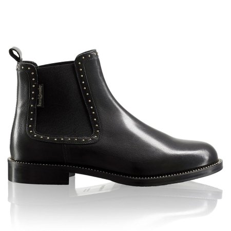 CHELSEA+ Studded Chelsea Boot in Black Leather | Russell & Bromley