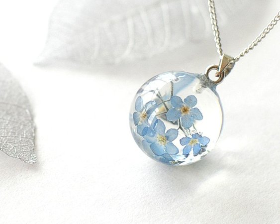 forget me not necklace - Google Search
