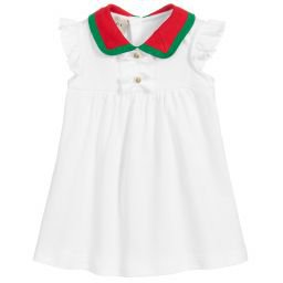Gucci - Baby Girls Cotton Piqué Dress | Childrensalon
