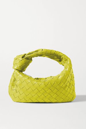 Green Jodie mini knotted intrecciato leather tote | Bottega Veneta | NET-A-PORTER