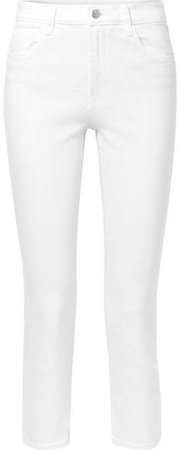 Kyrah Cropped High-rise Skinny Jeans - White