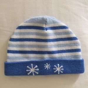 Accessories | Baby Infant Blue Stripe Snowflake Hat Beanie | Poshmark