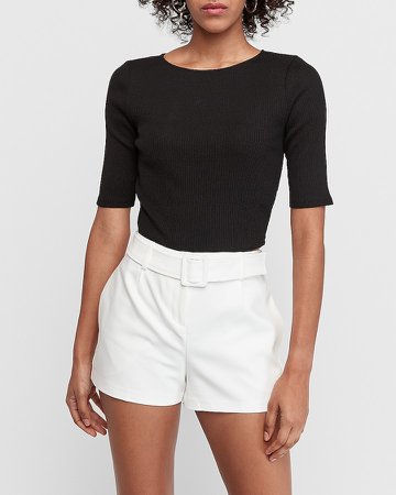 High Waisted Belted Shorts
