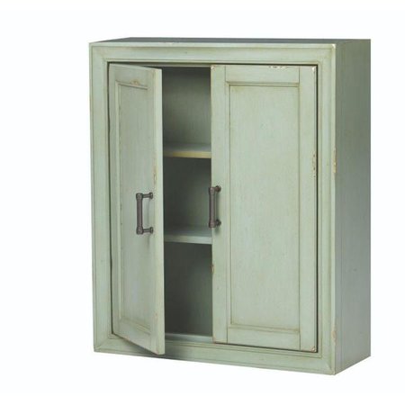 Home Decorators Collection Hazelton 25 in. W x 28 in. H x 8 in. D Bathroom Storage Wall Cabinet in Antique Green-HZAEC2528 - The Home Depot