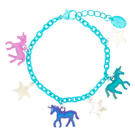 Holographic Unicorn Charm Bracelet | Claire's US