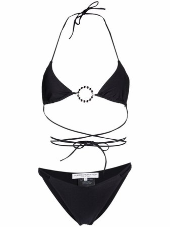 Alessandra Rich Bikini Estilo Triángulo Con Diseño Cruzado - Farfetch