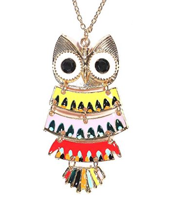 Rainbow Owl Necklace