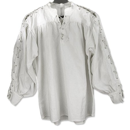 Medium Collarless Cotton Shirt