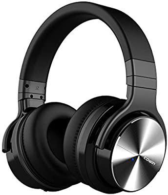 Amazon.com: COWIN E7 PRO [Upgraded] Active Noise Cancelling Headphones Bluetooth Headphones with Microphone/Deep Bass Wireless Headphones Over Ear 30 Hours Playtime for Travel/Work/Cellphone, Black: Electronics