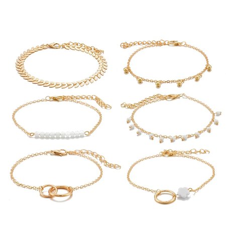 Tocona Bohemian Gold Tassel Bracelets for Women Boho Jewelry Geometric Leaves Beads Layered Hand Chain Charm Bracelet Set 9143|Charm Bracelets| - AliExpress
