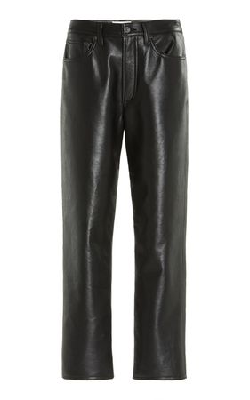 90's High-Rise Recycled Leather Straight-Leg Pants By Agolde | Moda Operandi
