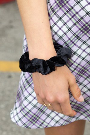 Black Velvet Scrunchie - Hair Accessories - Accessories