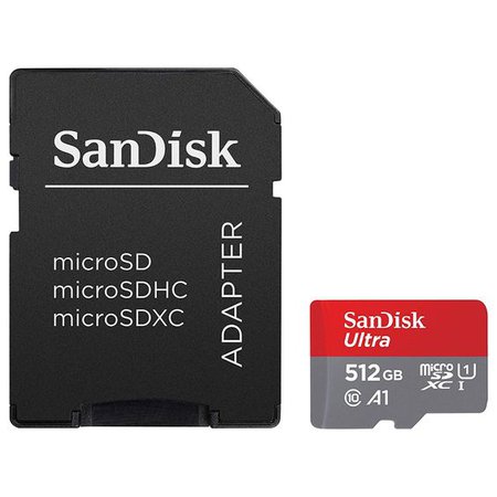 SanDisk 512GB Ultra microSDXC UHS-I Memory Card with Adapter - C10, U1, Full HD, A1, Micro SD Card - SDSQUAR-512G-GN6MA: Gateway
