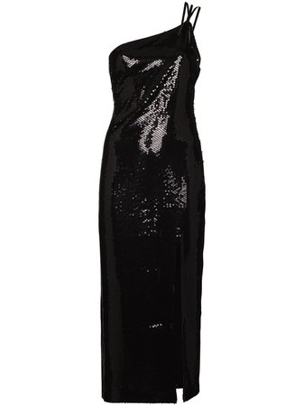 De La Vali Cher one-shoulder sequin-embellished dress - FARFETCH