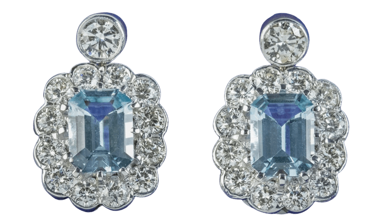 Edwardian aquamarine earrings