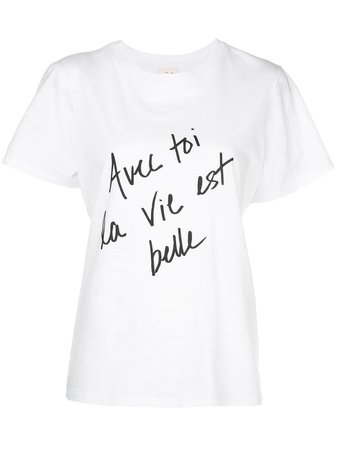 Cinq A Sept La Vie Est Belle T-shirt - Farfetch