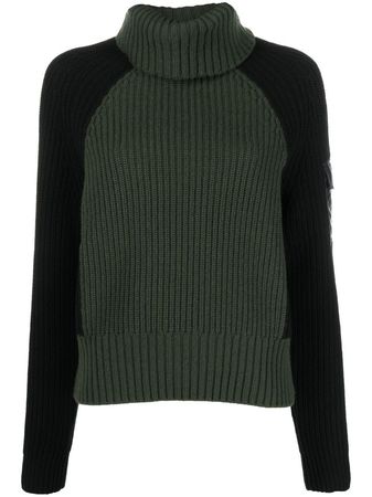 Moncler ribbed-knit roll-neck Jumper - Farfetch