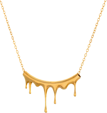 drippy necklace gold