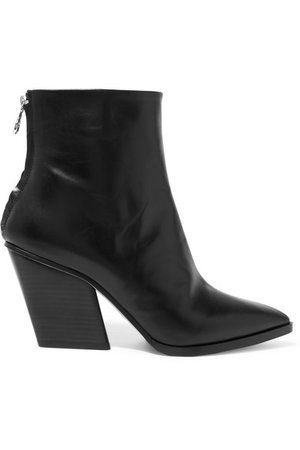 aeydē | Cherry leather ankle boots | NET-A-PORTER.COM