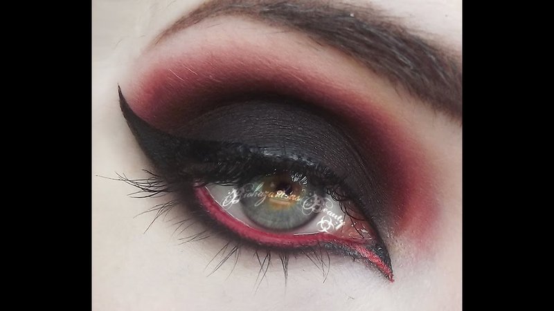 red and black makeup
