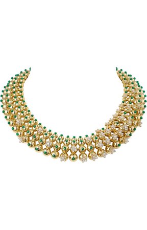 Vintage Gold and Green Necklace - Cartier