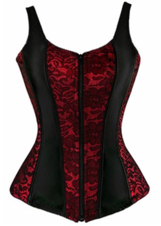 black and red corset