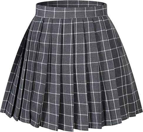 Amazon.com: Beautifulfashionlife women`s Japan School Versatile Performance Pleated Summer Skirt (2XL,Dark Grey) : Clothing, Shoes & Jewelry