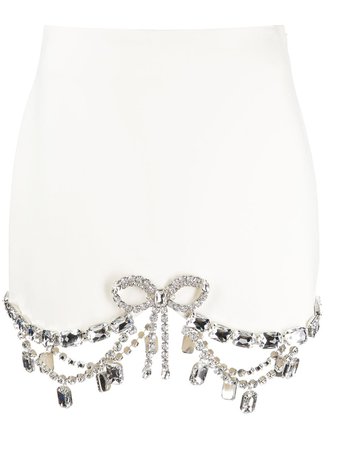 AREA crystal-embellished mini skirt