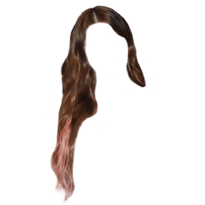 brown hair png pink streak