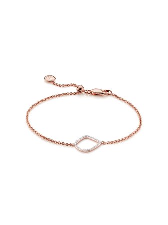 Shop Monica Vinader Riva Diamond Kite Chain bracelet with Express Delivery - FARFETCH