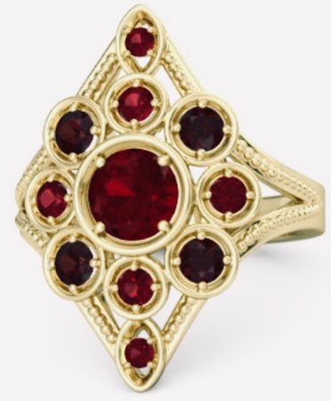 red and gold ring