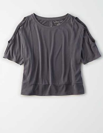 AE Cold Shoulder T-Shirt black
