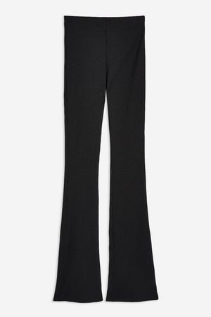 Ribbed Jersey Flare Trousers | Topshop