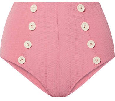 Magdalena Seersucker Bikini Briefs - Baby pink