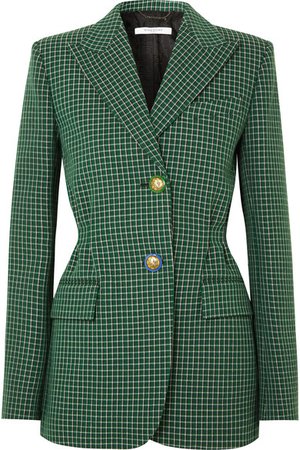 Givenchy | Belted checked wool blazer | NET-A-PORTER.COM