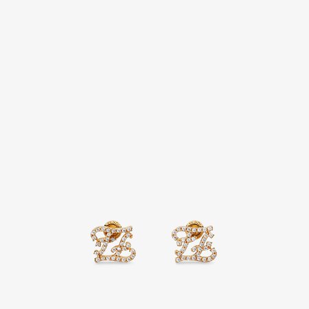Gold-coloured earrings - KARLIGRAPHY EARRINGS | Fendi