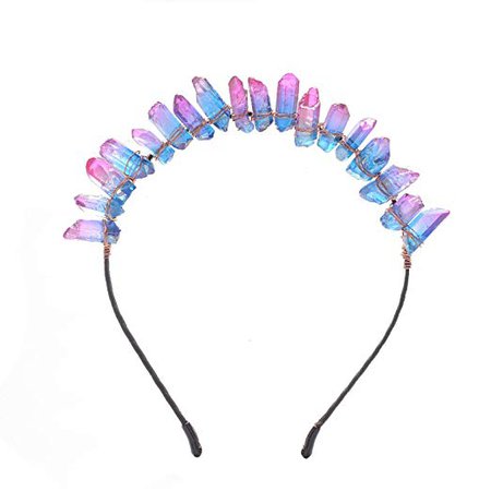 Amazon.com: S SNUOY Raw Quartz Crystal Headband Natural Stone Handmade Tiara Boho Hair Accessories for Women Festival Party: Gateway