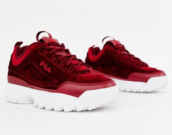Fila burgundy red sneakers