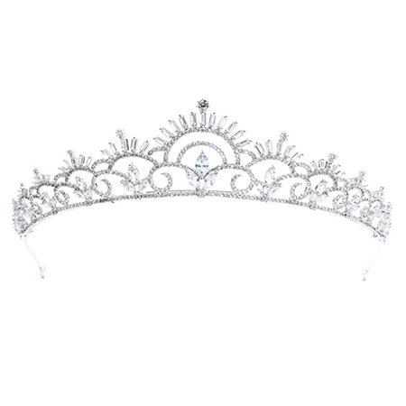 5A Cubic Zirconia Cloud Design Wedding Bridal Tiara Diadem Hair Accessories Jewelry for Women CH10125