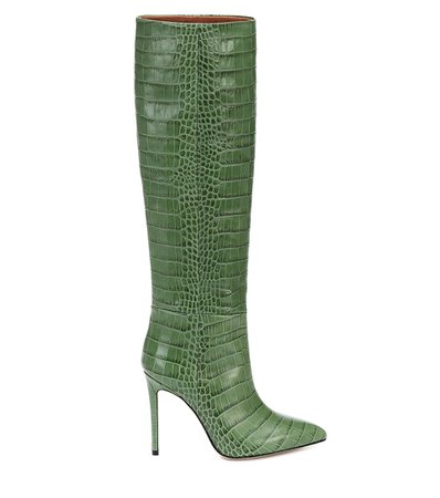 Croc-Effect Leather Boots - Paris Texas | Mytheresa