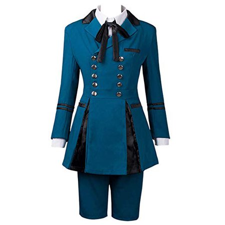 Amazon.com: cosfun negro Butler 2 Ciel Phantomhive mejor ropa disfraz de cosplay mp003218, US-xxl, Azul: Clothing