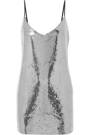 RtA | Bijoux sequined crepe de chine mini dress | NET-A-PORTER.COM