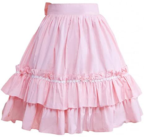 pink layered lolita skirt