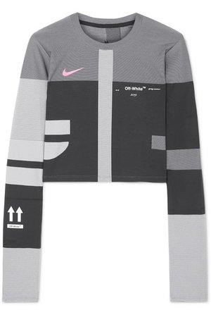 Nike | Haut raccourci en Dri-Fit imprimé x Off-White | NET-A-PORTER.COM