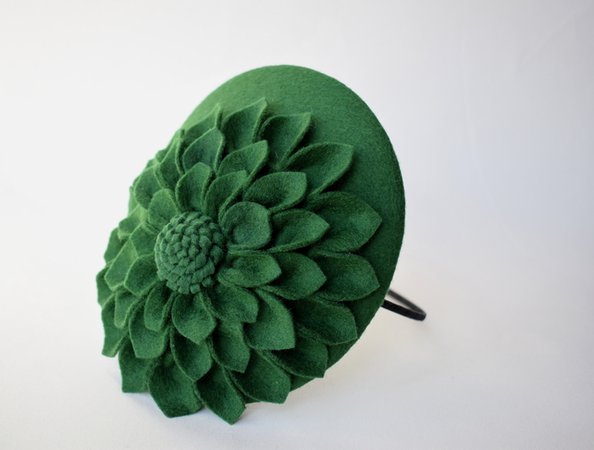Green Felt Fascinator Hat - Womens Wedding Hat... - Folksy