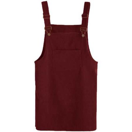 Corduroy Pinafore Dress With Pocket (380 RUB) ❤ liked on Polyvore featuring dresses, vestidos, clothing - dresses, burgundy, burgundy dresses, burgundy red dress, red pinafore dress, corduroy dress…