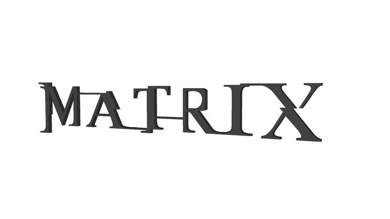 The Matrix logo. | 3D Warehouse